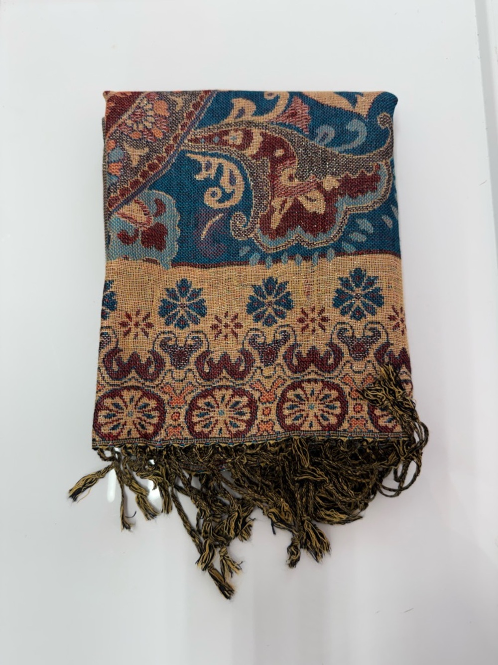 New | Limited Edition: Denim Blue Shimmer Pashmina Shawl